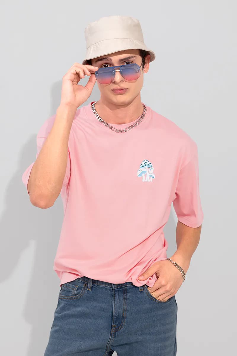 Never Stop Pink Oversized T-Shirt – alternate view