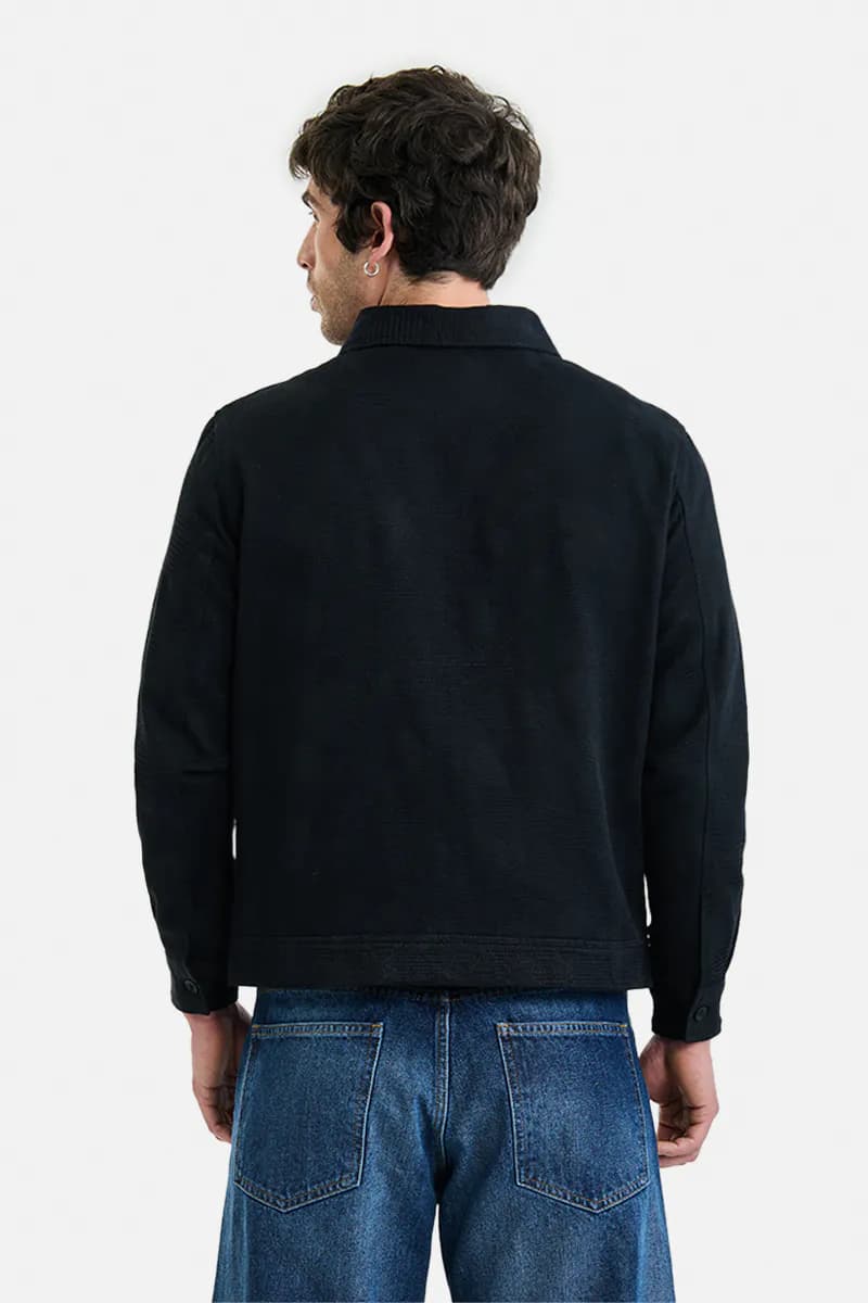 Regular Fit Textured Zipper Jacket – alternate view