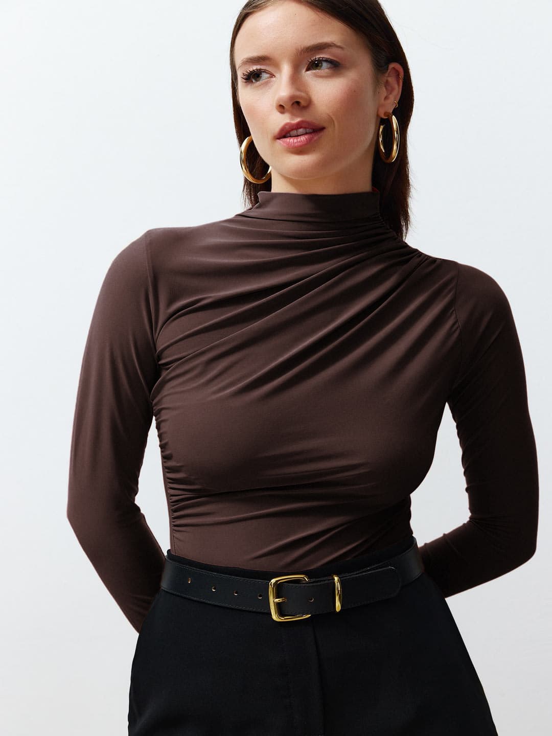 Ribbed Fitted Long Sleeve Top
