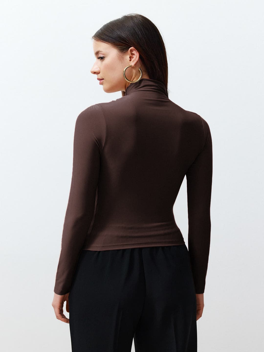 Ribbed Fitted Long Sleeve Top – alternate view