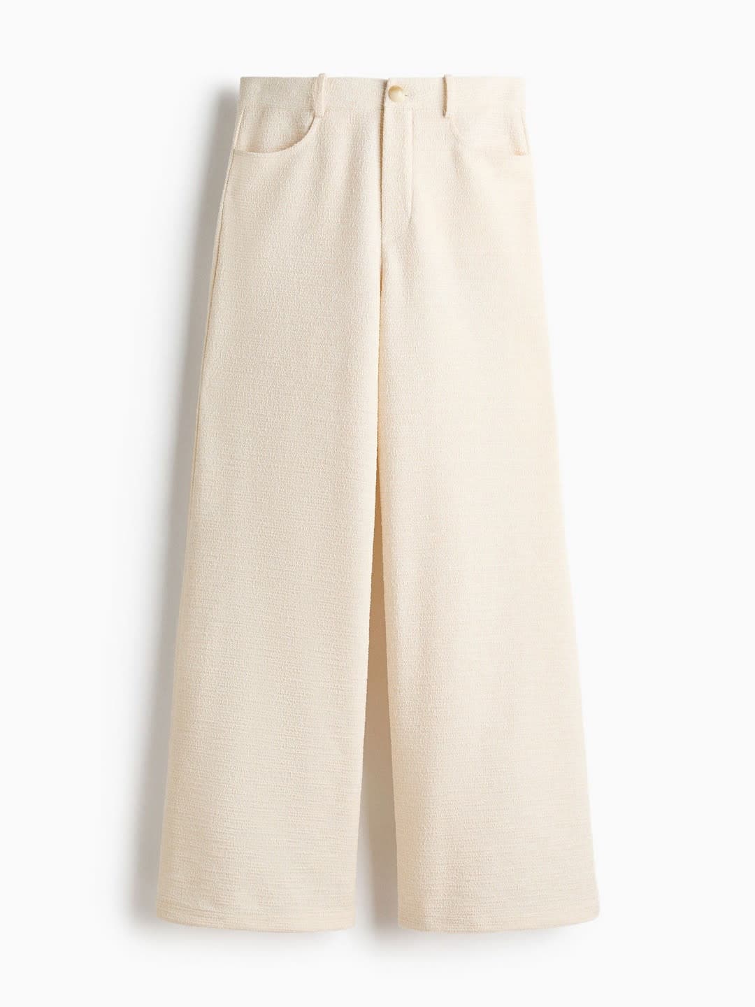 Women Wide-Leg Boucle Trousers