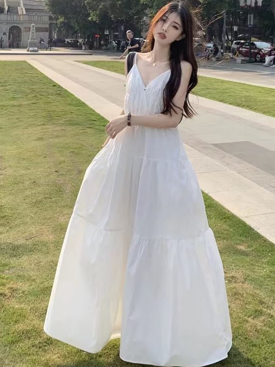 Elegant White Maxi Dress – alternate view