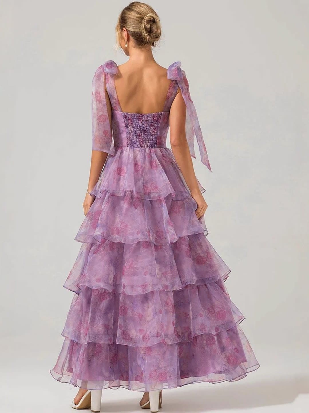 Floral Print Ruffled Maxi Dress – alternate view