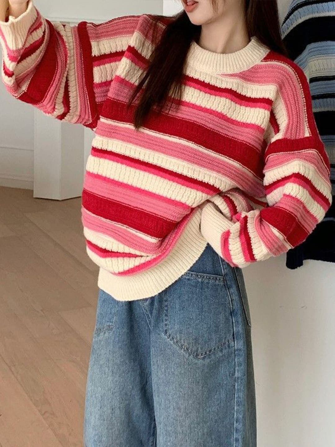 Women Colourblock Knit Sweater – alternate view